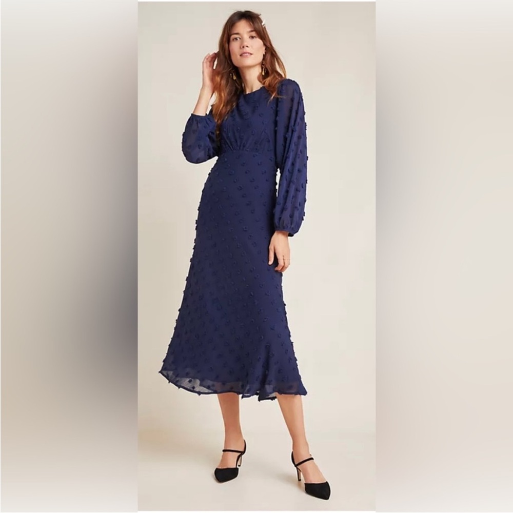 Michaela textured midi dress